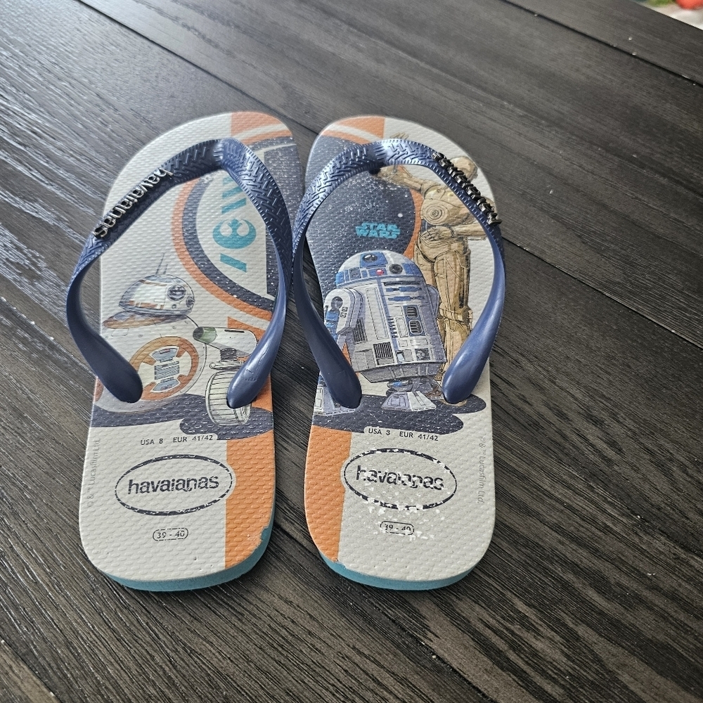 Havaianas x Star Wars Print Unisex Blue Sandals - Picture 5 of 6